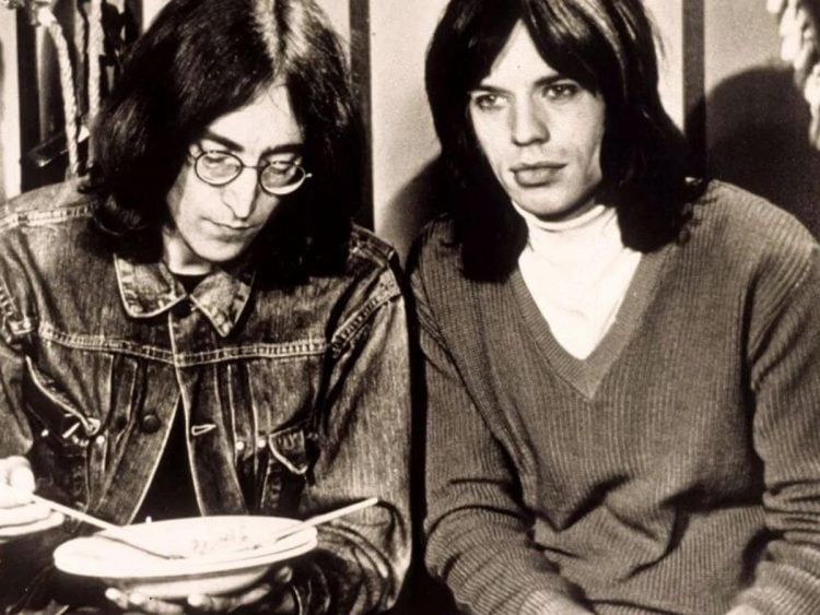 John Lennon Mick Jagger the beatles rolling stones