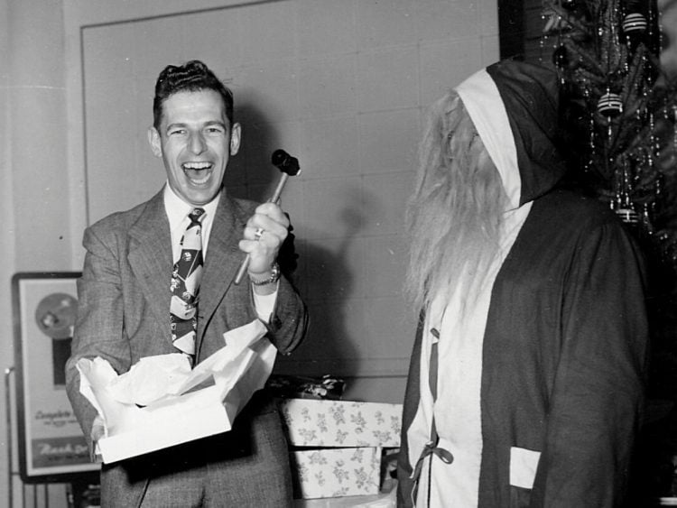 Found photographs of fun and frolicking at Christmas through the years