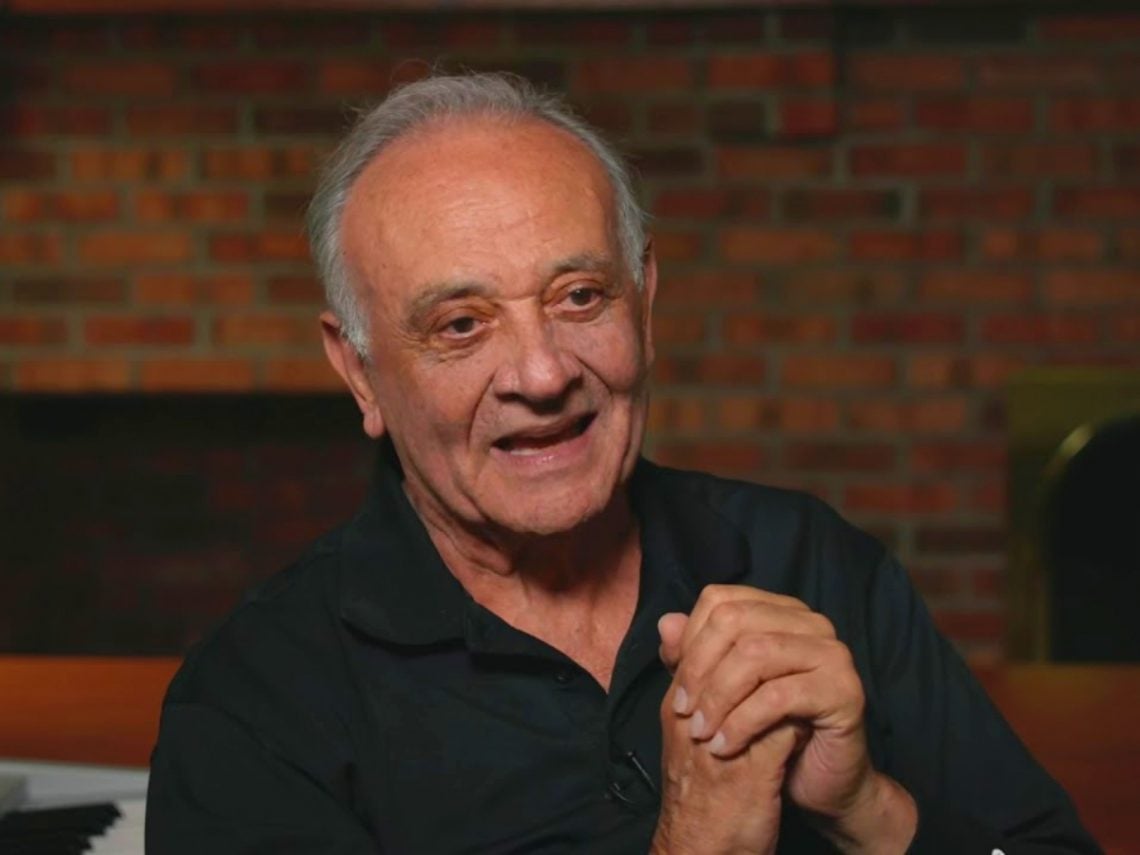 What was Angelo Badalamenti's "first real break" in music?