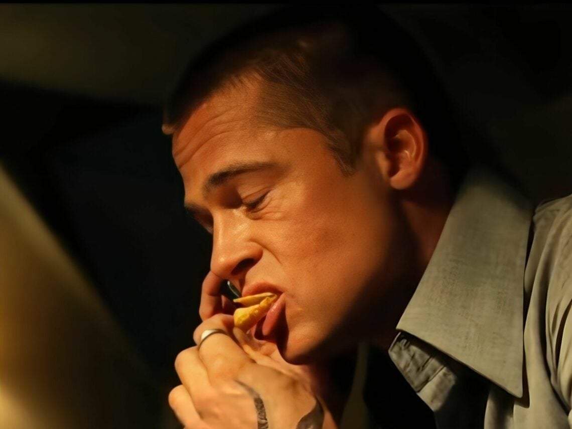 Why does Brad Pitt always eat in movies?