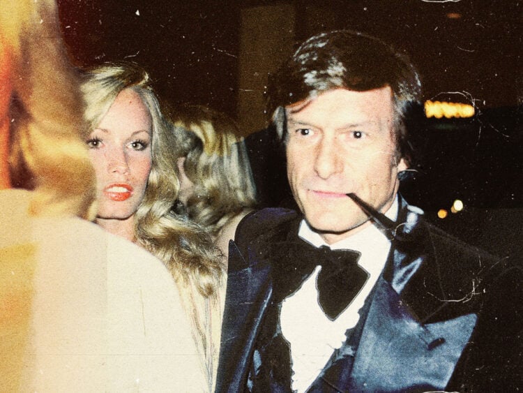 Hugh Hefner the premiere of Sylvester Stallone's movie F.I.S.T, April 1978
