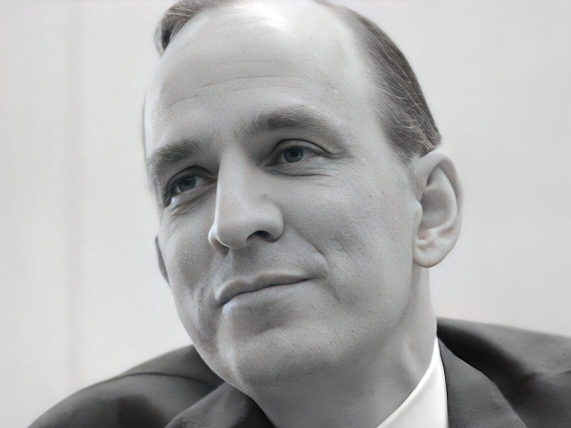 Ingmar Bergman at a press conference in Amsterdam - 1966