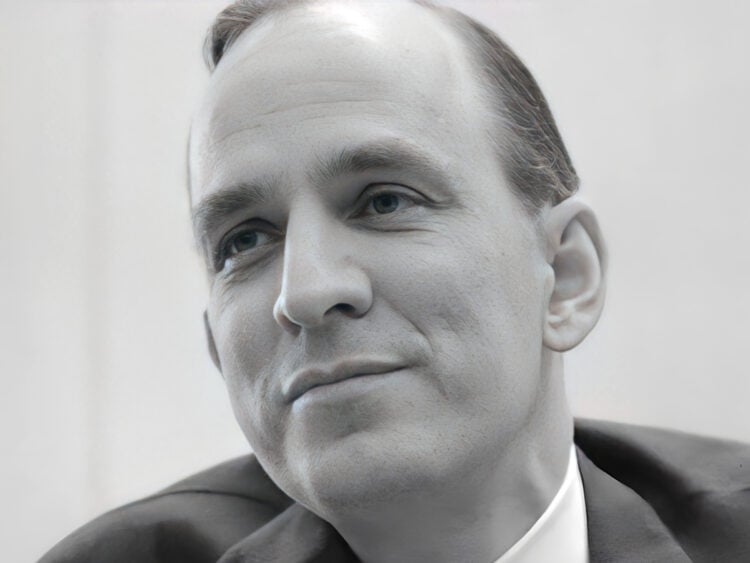 Ingmar Bergman at a press conference in Amsterdam - 1966