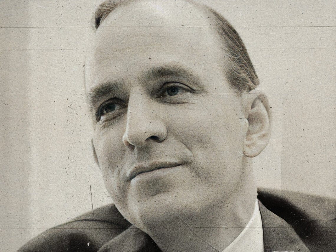 Ingmar Bergman at a press conference in Amsterdam - 1966