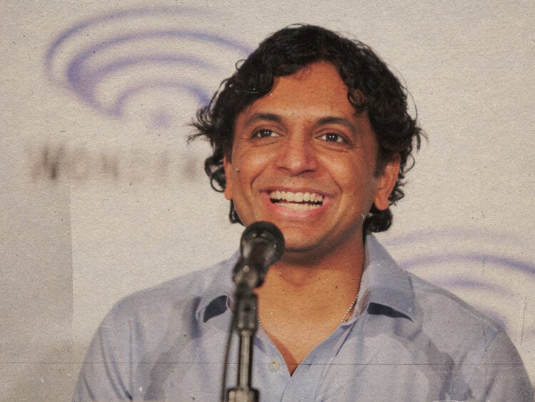 M. Night Shyamalan speaking at the 2016 WonderCon, Los Angeles