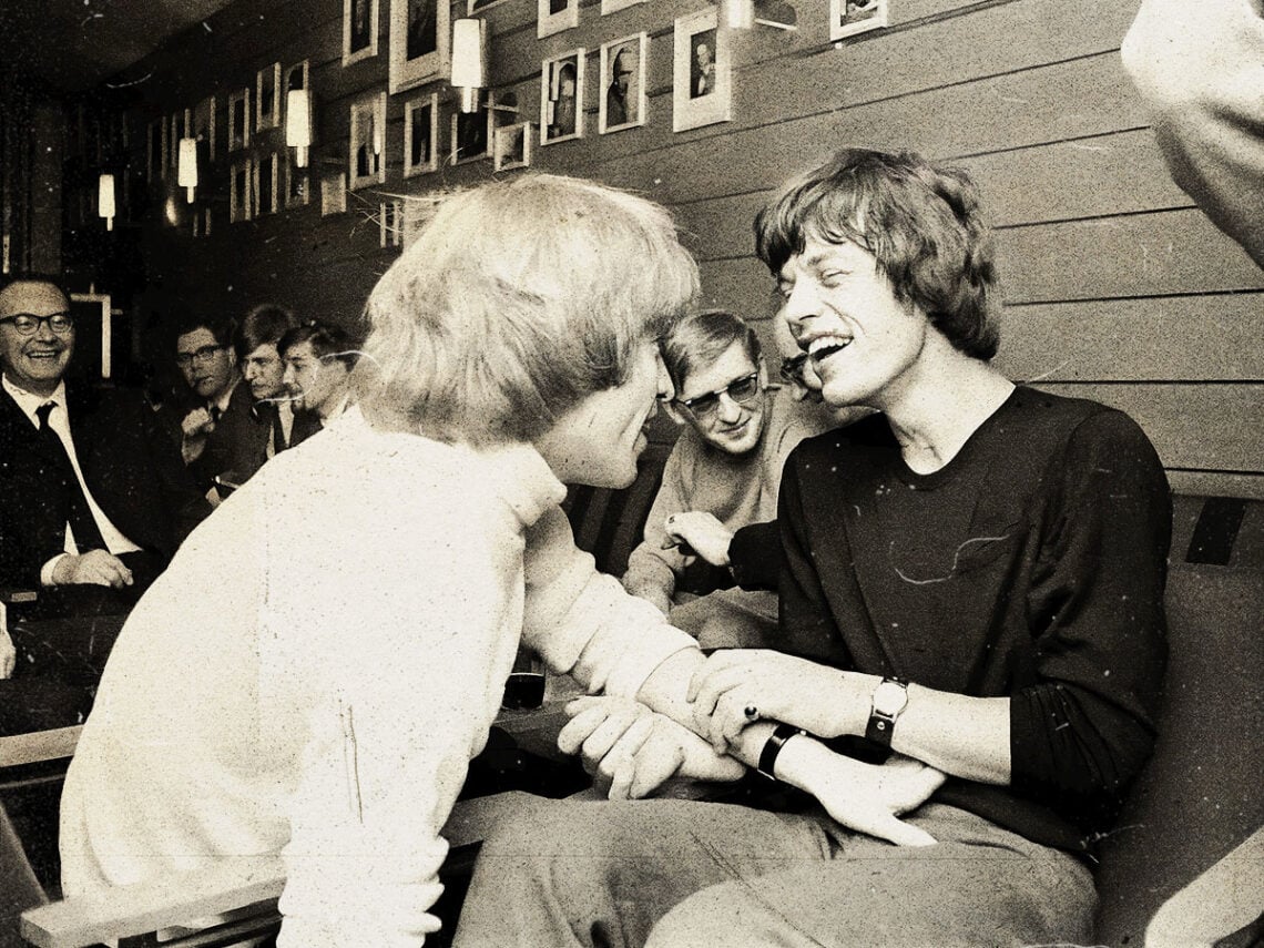 Brian Jones and Mick Jagger in Copenhagen, 1965 - Bent Rej