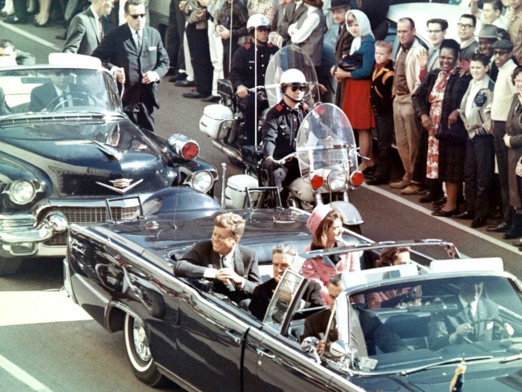 President Kennedy in the limousine in Dallas