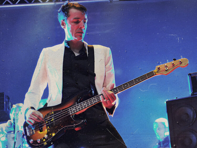 Steve Mackey performing with Pulp at On The Bright Side Festival 2011
