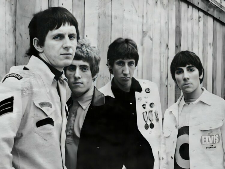 English rock band the Who, pictured here in 1965. Left to right: John Entwistle, Roger Daltrey, Pete Townshend and Keith Moon.