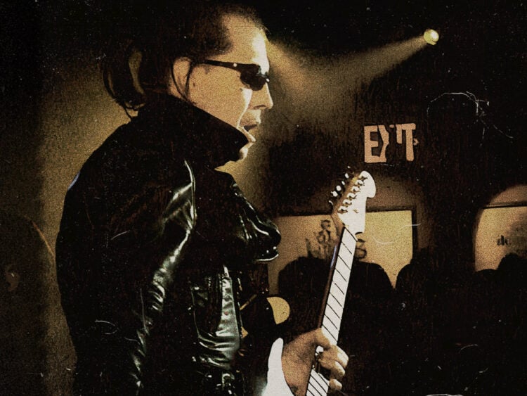 Link Wray photographed at The Village Underground in NYC on 3-8-03