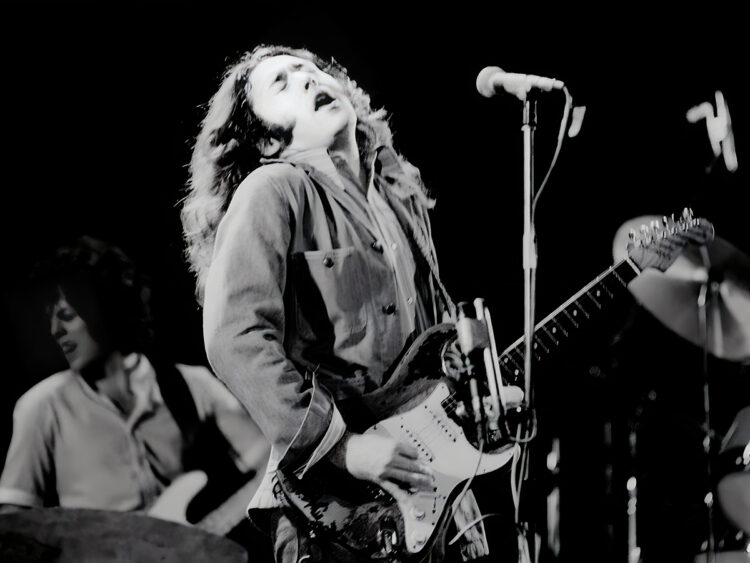 Rory Gallagher performing in London