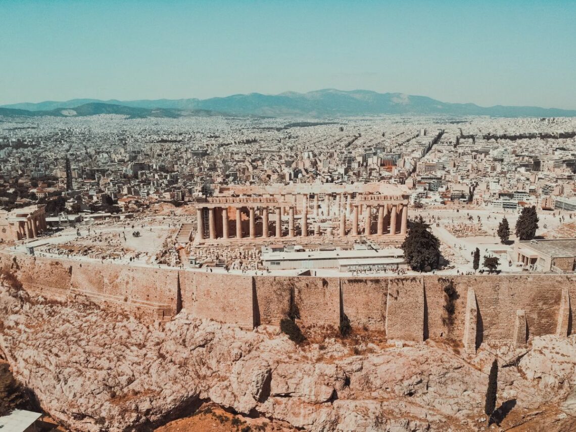 Aerial photography of Parthenon, Athens, Greece