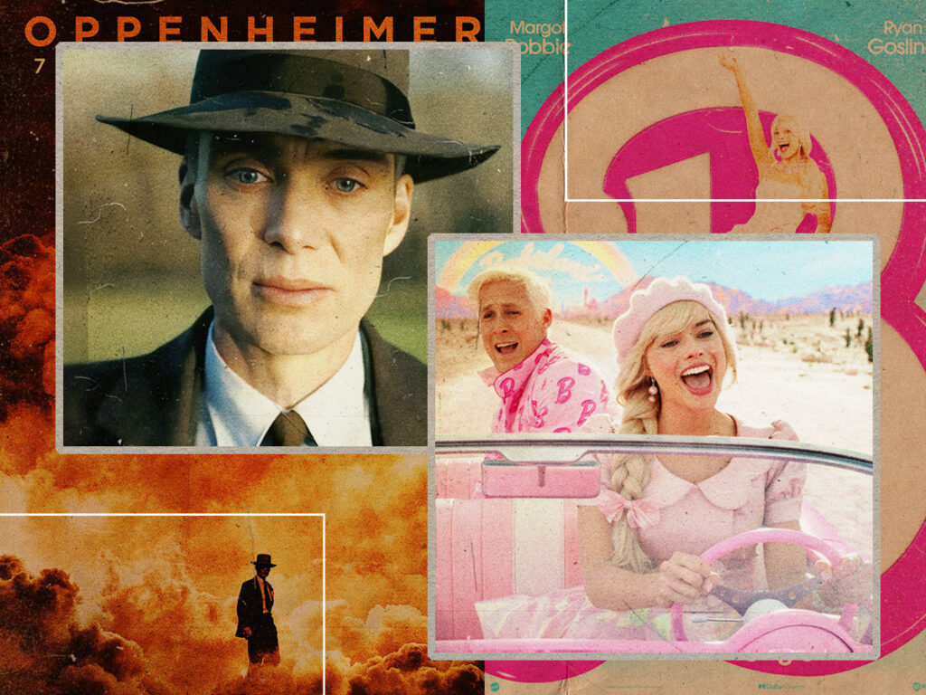 Barbie - Oppenheimer - Barbenheimer - Split - 2023 - Margot Robbie - Ryan Gosling - Cillian Murphy - Christopher Nolan - Greta Gerwig