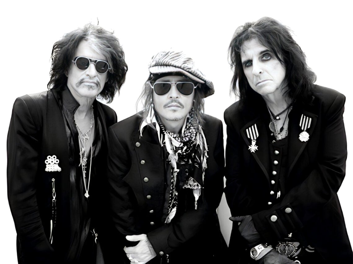 Hollywood Vampires - Johnny Depp - Alice Cooper -Joe Perry