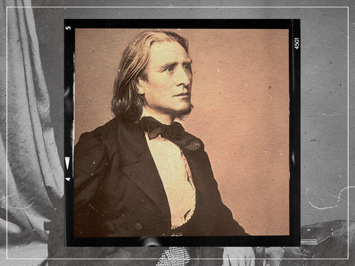 Composer and pianist Franz Liszt - 1858