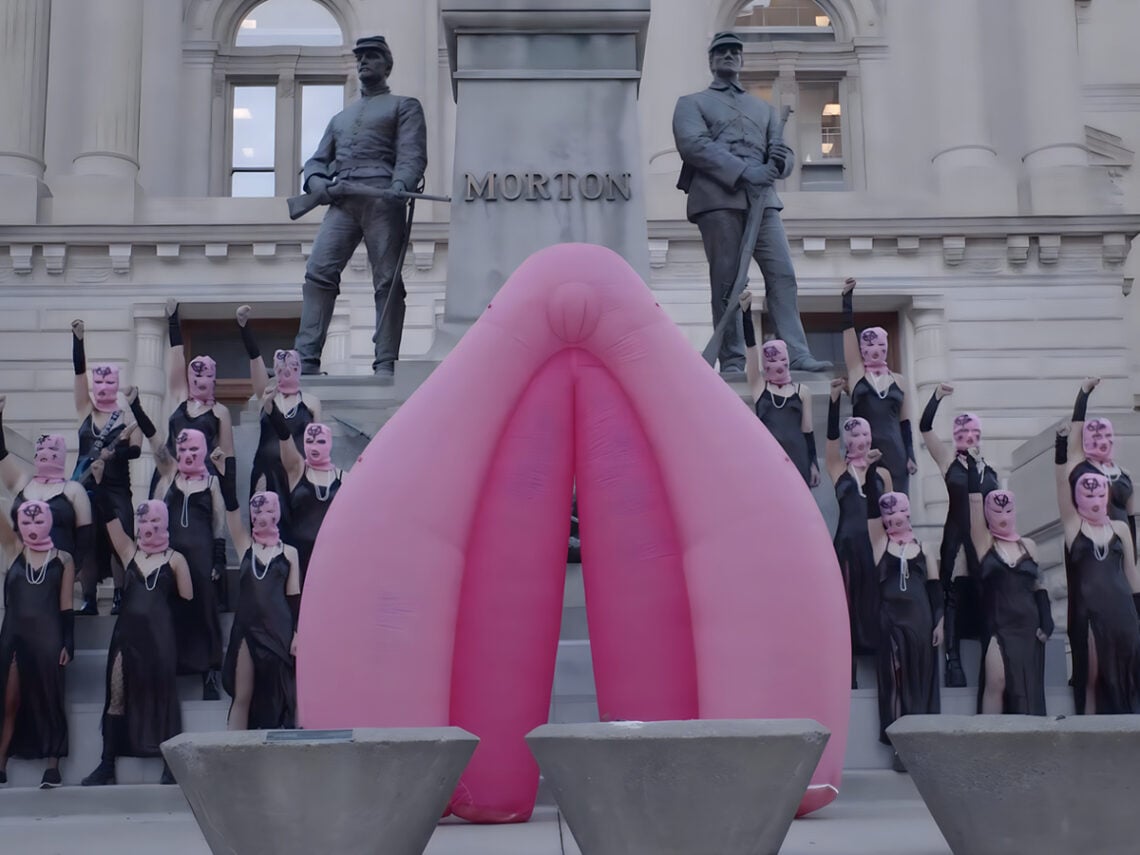 Pussy Riot - 2023 - Giant Vulva Protest - Indiana State Capitol