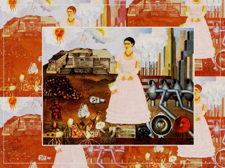 The story behind Frida Kahlo's 'Self-Portrait on the Borderline between Mexico and The United States' - 1932 - 2023