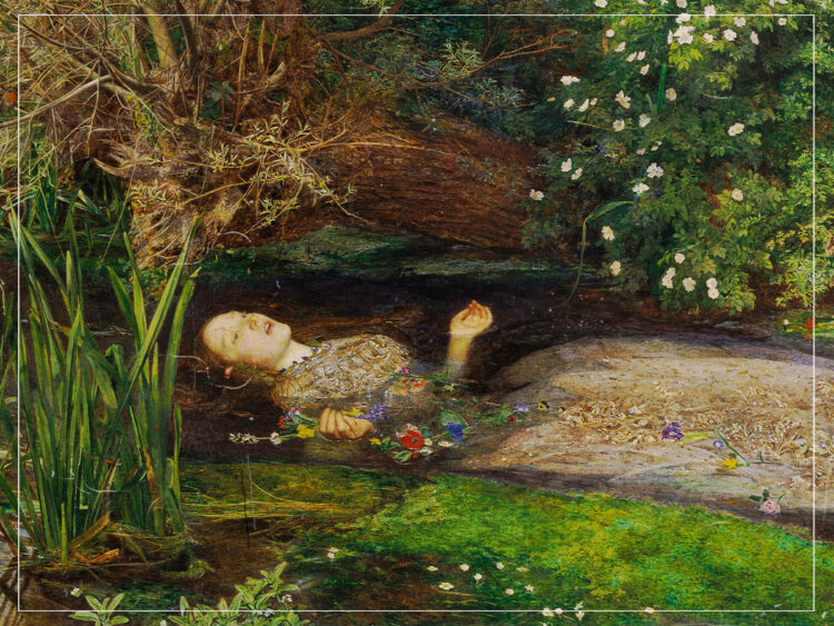 John Everett Millais - Ophelia - Ophélie - 1851