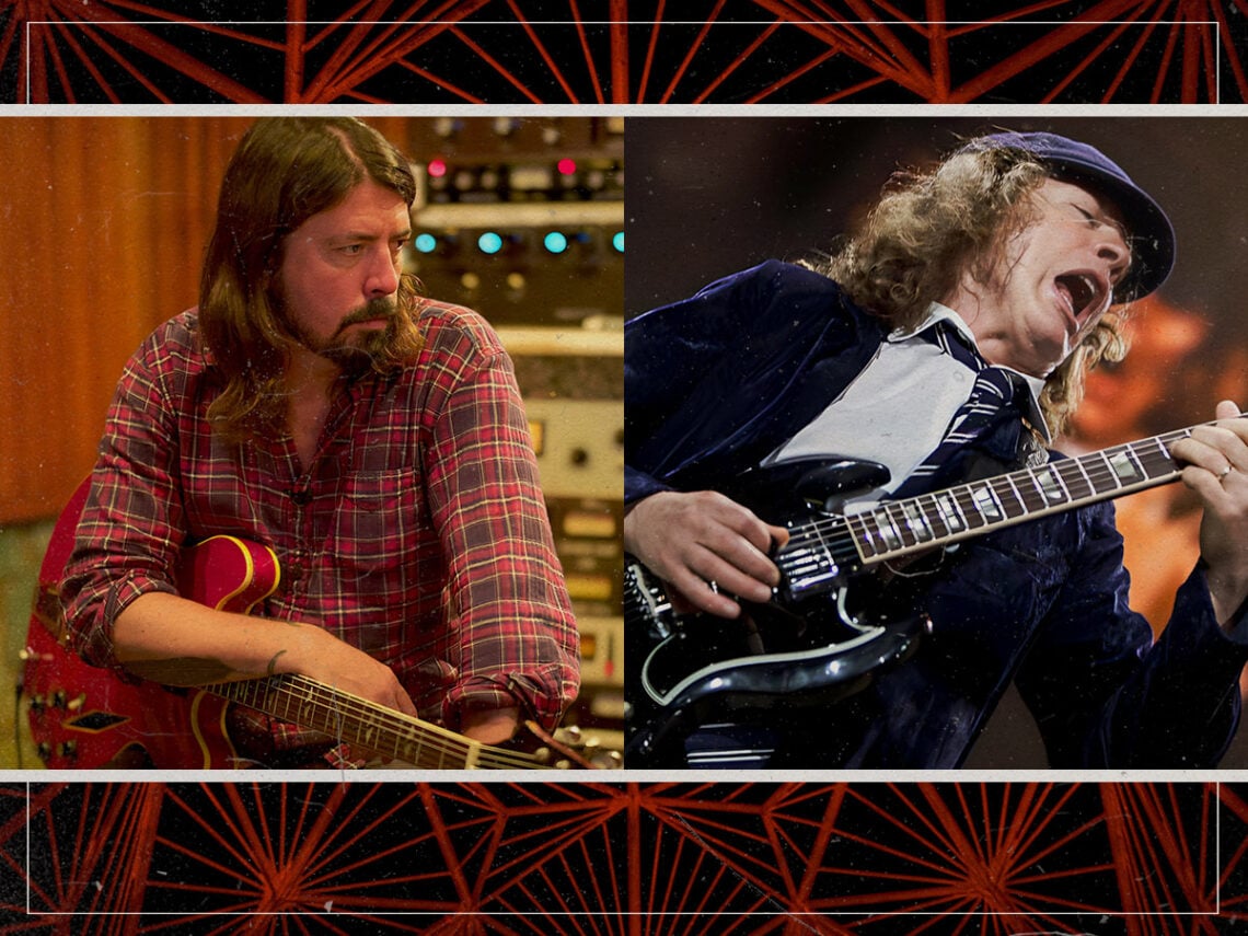 Dave Grohl - Foo Fighters - Angus Young - ACDC