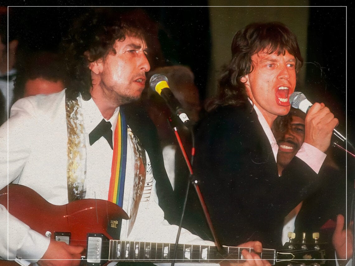 Bob Dylan - Mick Jagger - Rock 'n Roll Hall of Fame - 1988