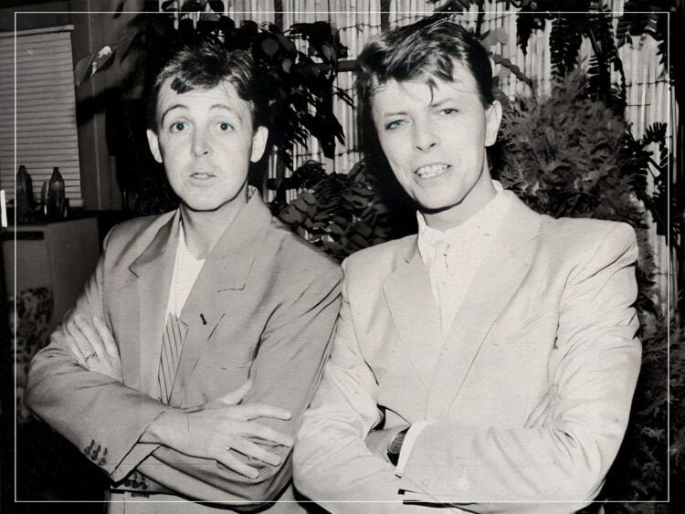 PAUL MCCARTNEY & DAVID BOWIE - BACKSTAGE LIVE AID - 1985