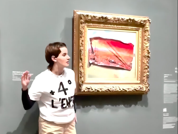 Climate activist arrested for vandalising Monet artwork - 2024