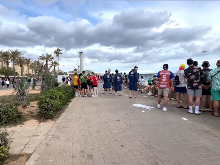 S'Arenal beach in Palma - Tourism Protest - 2024