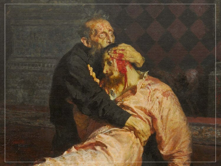 Ivan the Terrible and His Son Ivan on November 16, 1581 by Ilya Repin