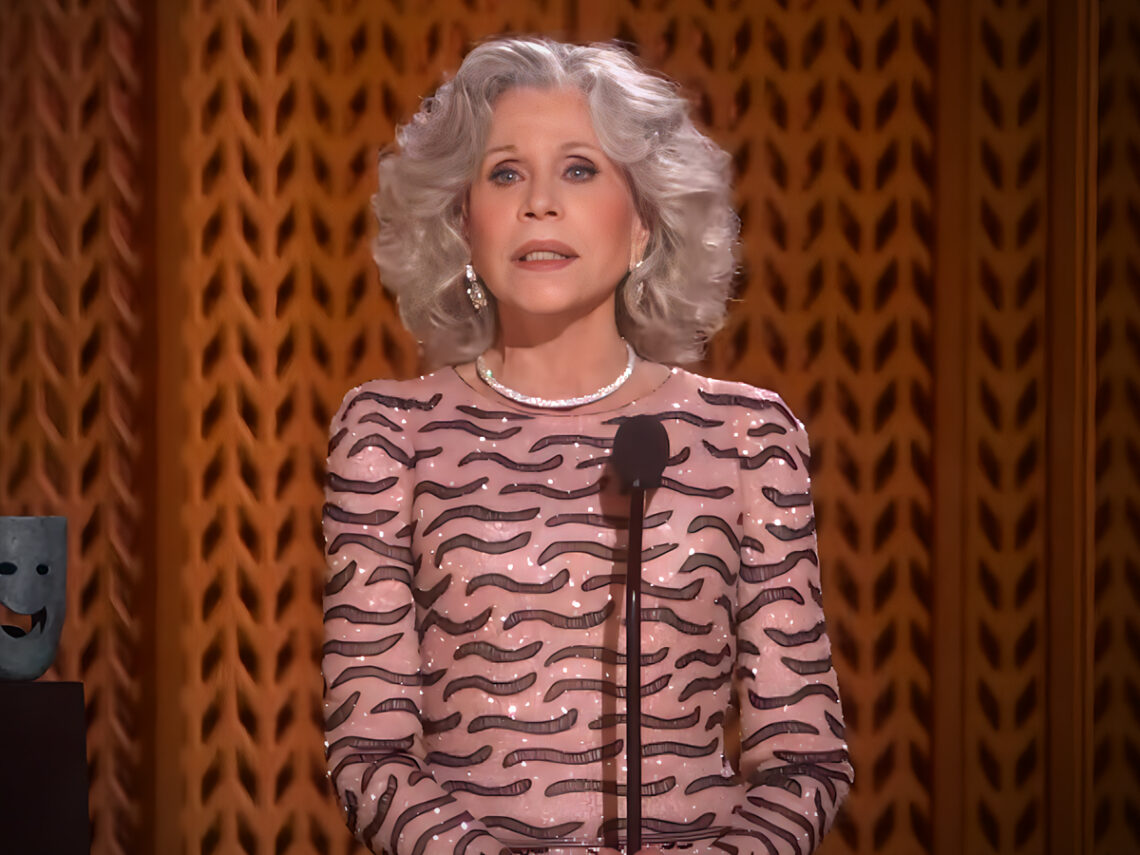 Jane Fonda takes political stand at the SAG Awards- Woke just means you give a damn about other people - 2025