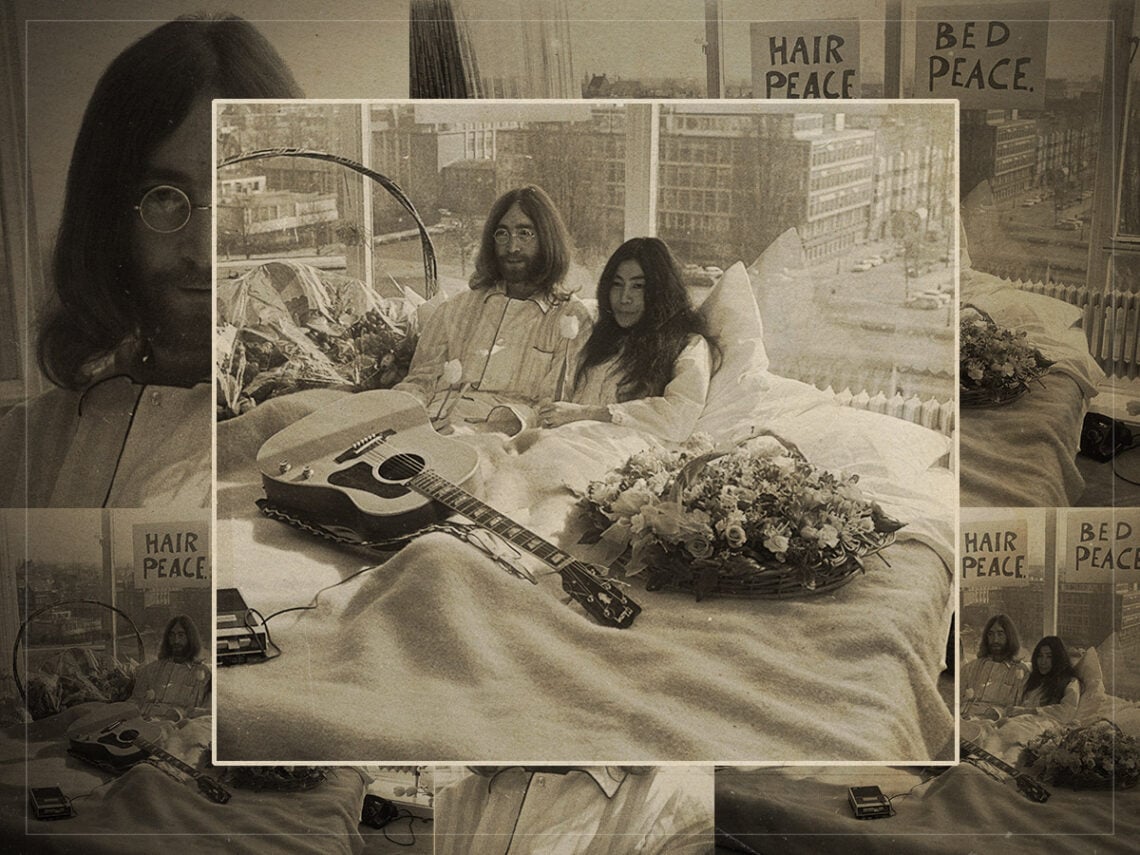 What song did John Lennon record during his bed-in for peace?