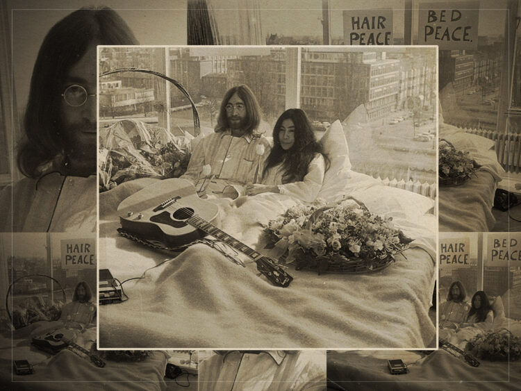 What song did John Lennon record during his bed-in for peace?