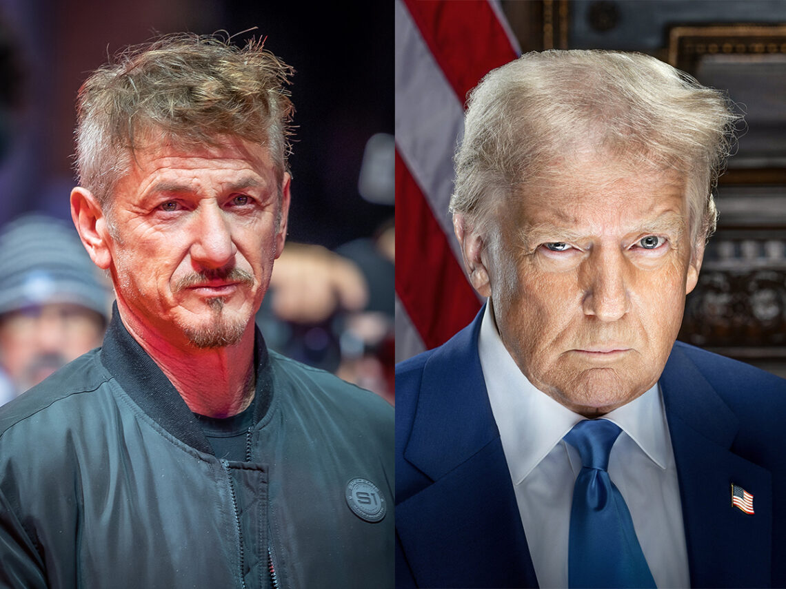 Sean Penn - President Donald Trump - Split - 2025
