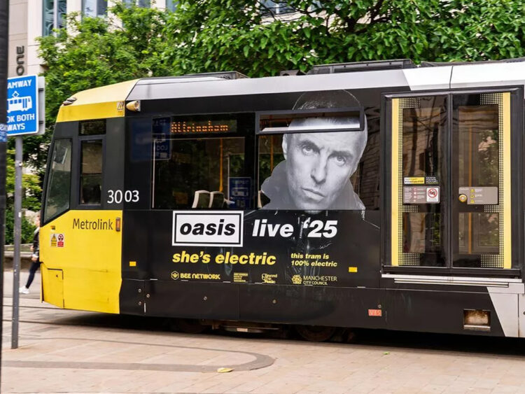 Liam Gallagher Tram - Manchester - Metrolink - 2025