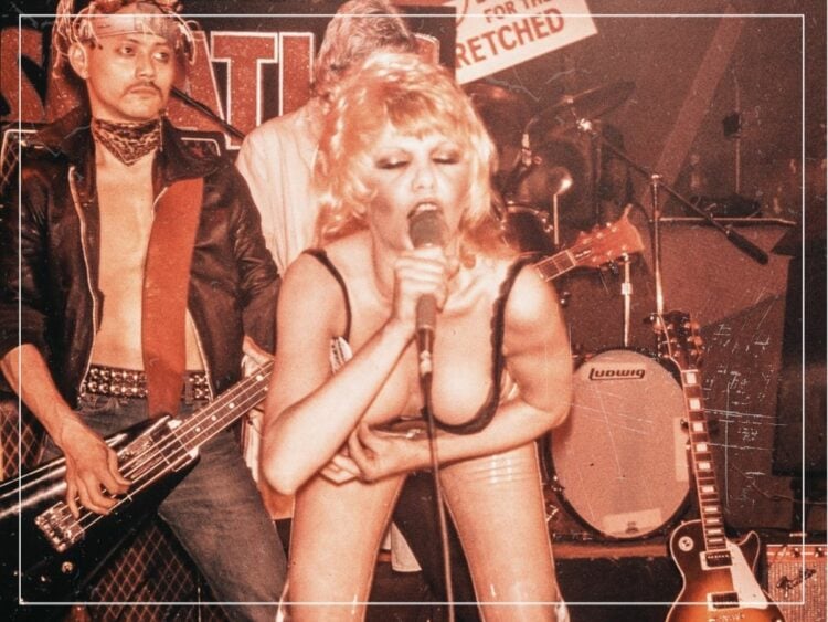 Plasmatics Lead singer Wendy O. Williams, and the bass player Chosei Funahara