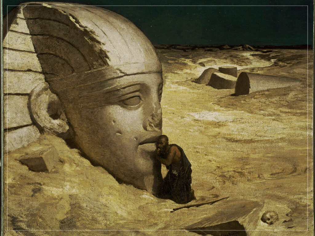 The Questioner of the Sphinx - Painting - Elihu Vedder - 1863