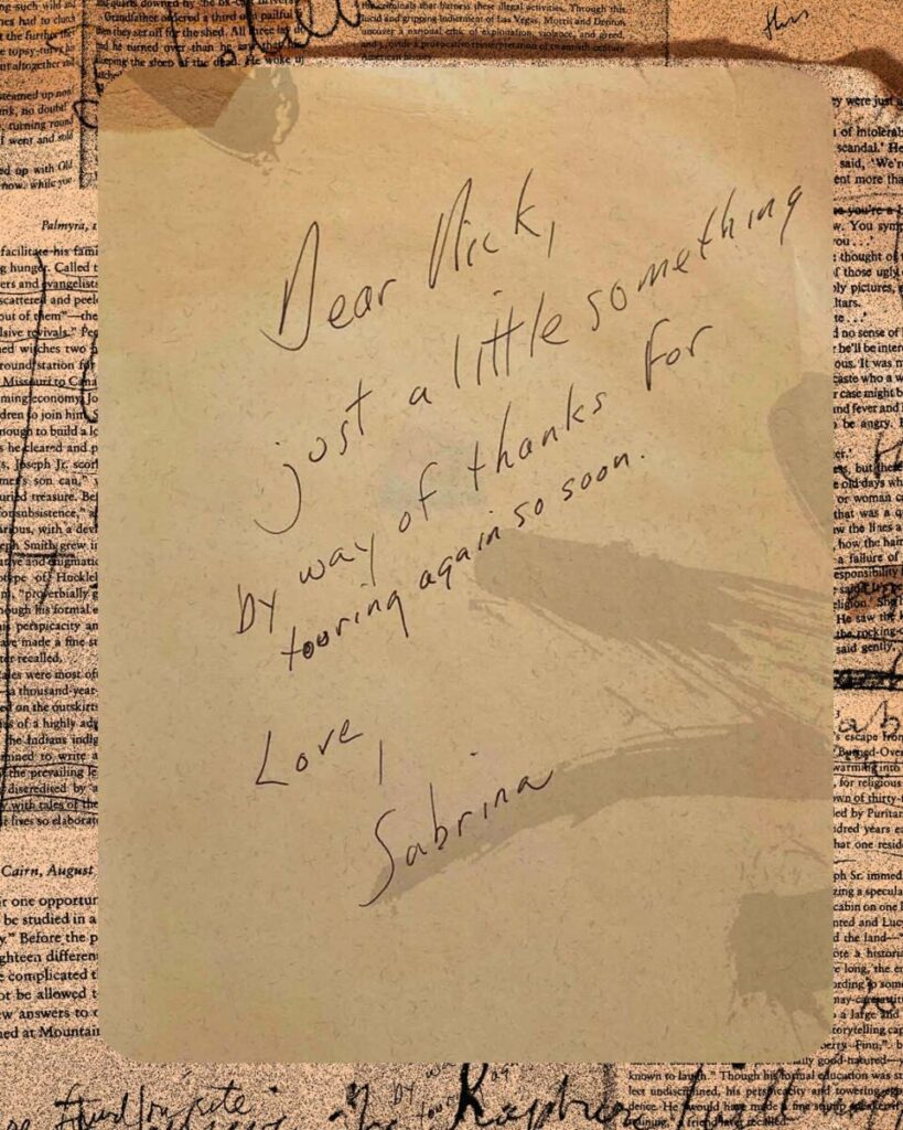 Mermaids and massacres- Lyric draft found in a book formerly owned by Nick Cave