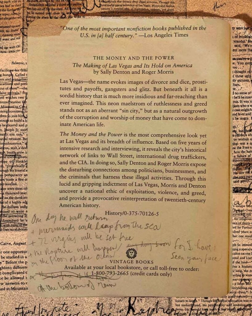 Mermaids and massacres- Lyric draft found in a book formerly owned by Nick Cave
