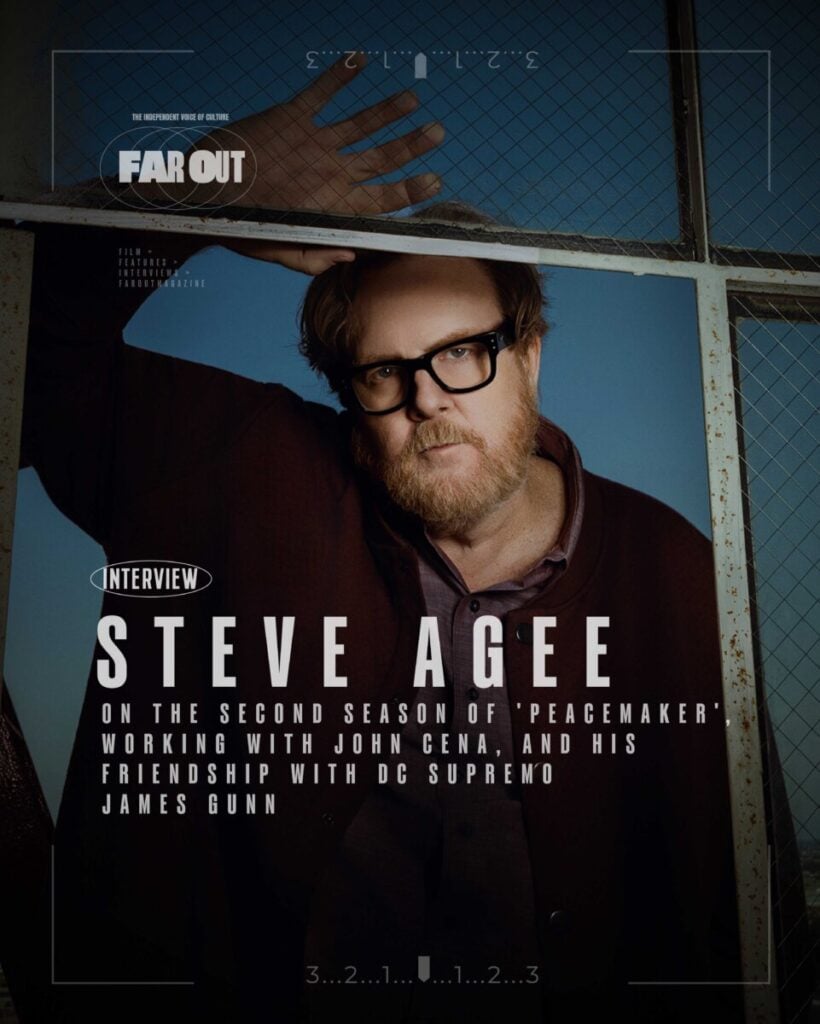 Steve Agee on the amazing second season of 'Peacemaker', working with John Cena, and his friendship with DC supremo James Gunn