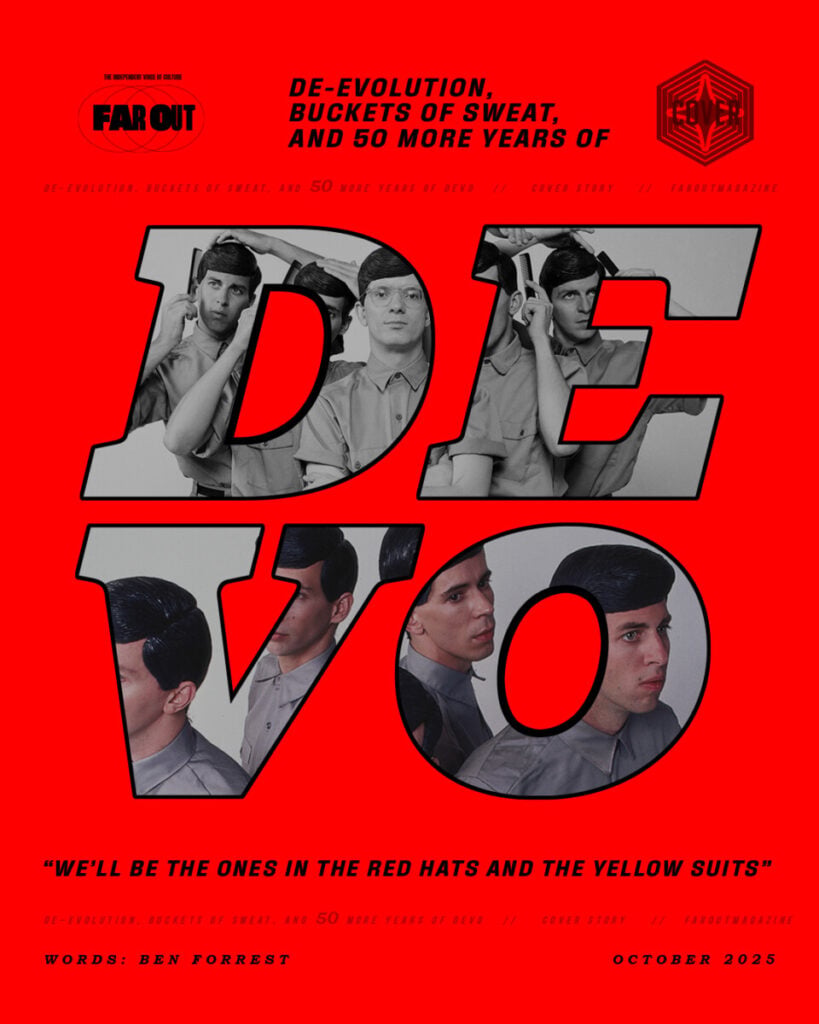 De-evolution, buckets of sweat, and 50 more years of Devo- “We’ll be the ones in the red hats and the yellow suits”