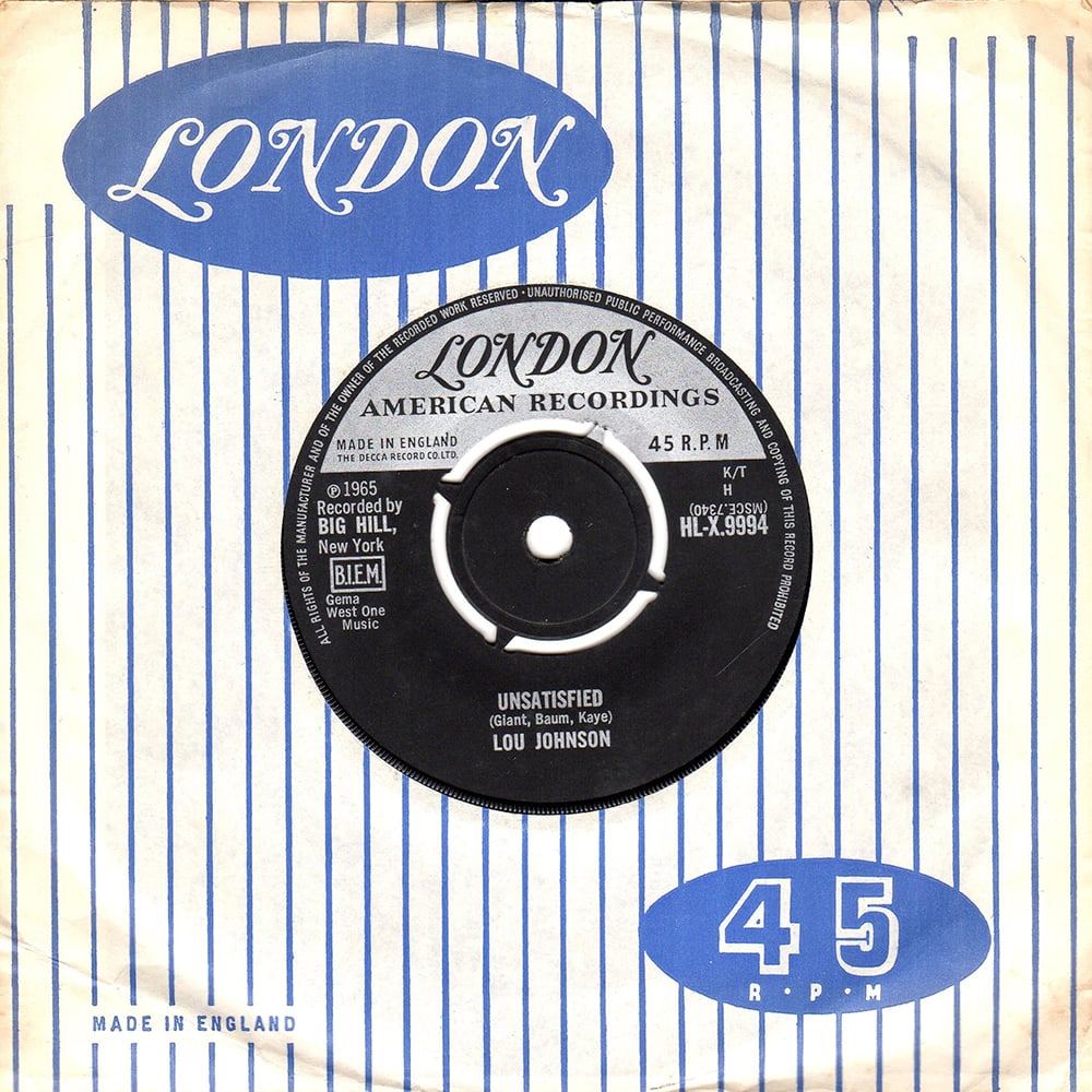 Lou Johnson - Unsatisfied - 1965