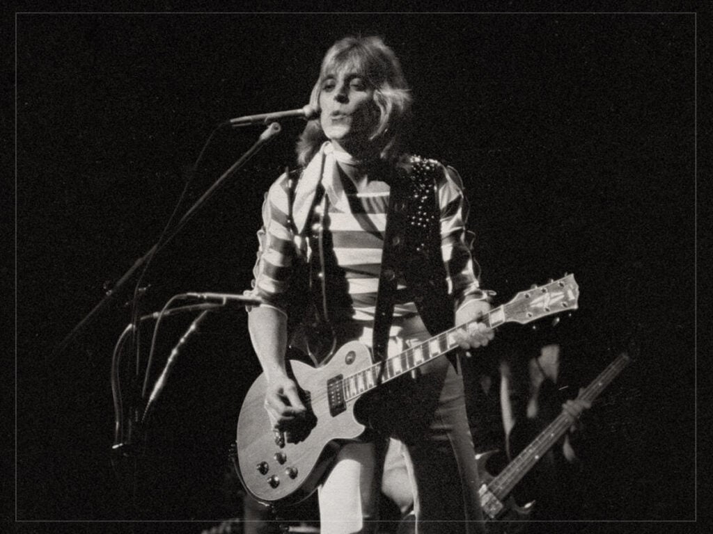 Mick Ronson performing in 1975