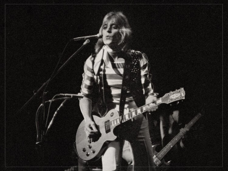 Mick Ronson performing in 1975