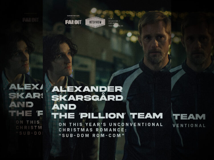Alexander Skarsgård and the ‘Pillion’ team on this year’s unconventional Christmas romance Sub-dom rom-com