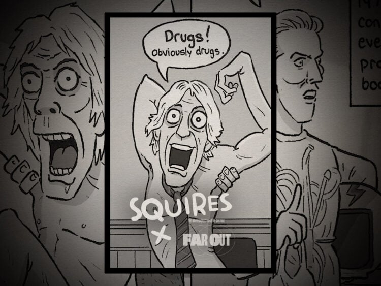 David Squires - Bowie busting into Iggy Pop's psych ward with a big ol' bag of drugs - 2025