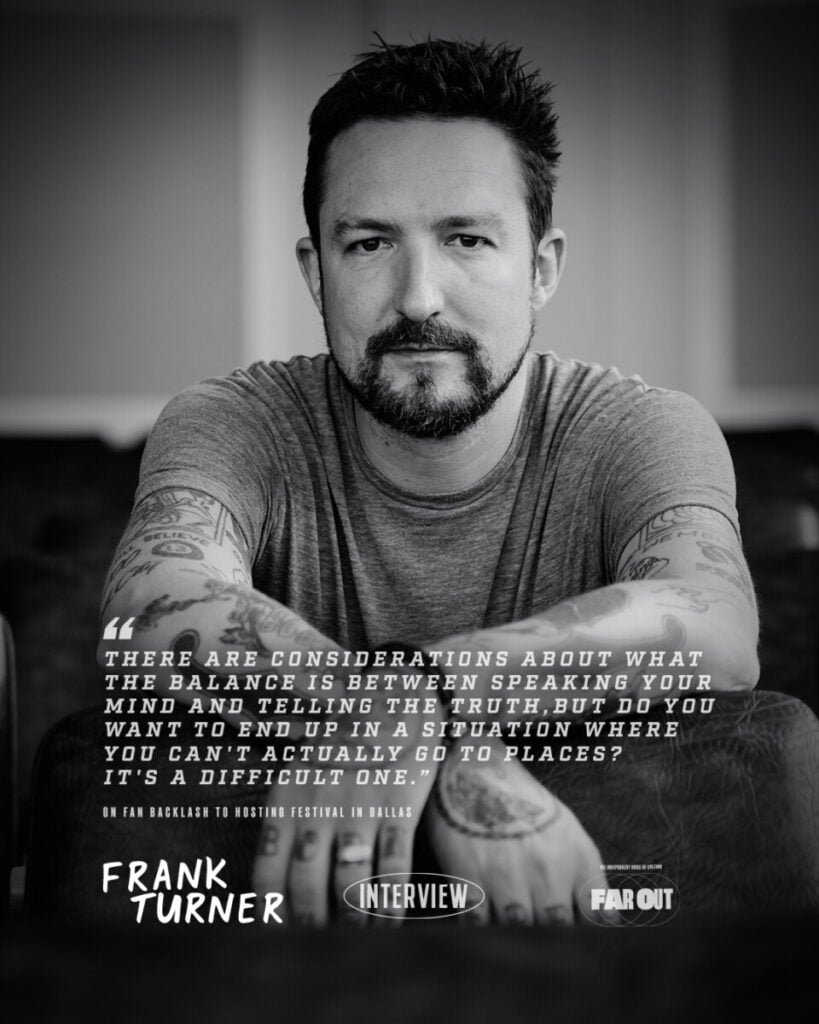 Frank Turner talks new compilation, fan backlash to hosting festival in Dallas and Million Dead reunion