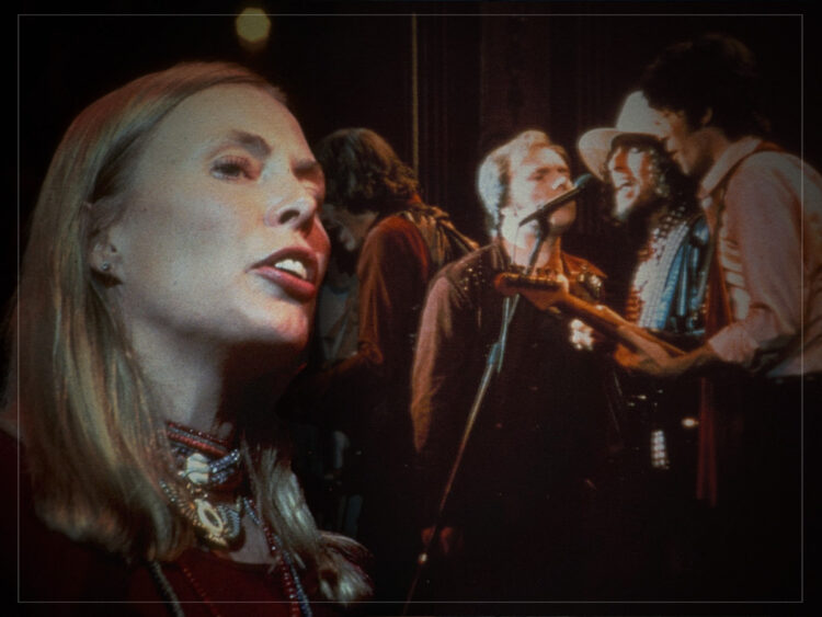 Why did Joni Mitchell hide herself from 'The Last Waltz'?