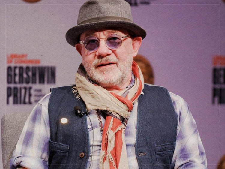 Gershwin Prize for Popular Song honoree Bernie Taupin speaks about his career with Librarian of Congress Carla Hayden during an interview at the Li...