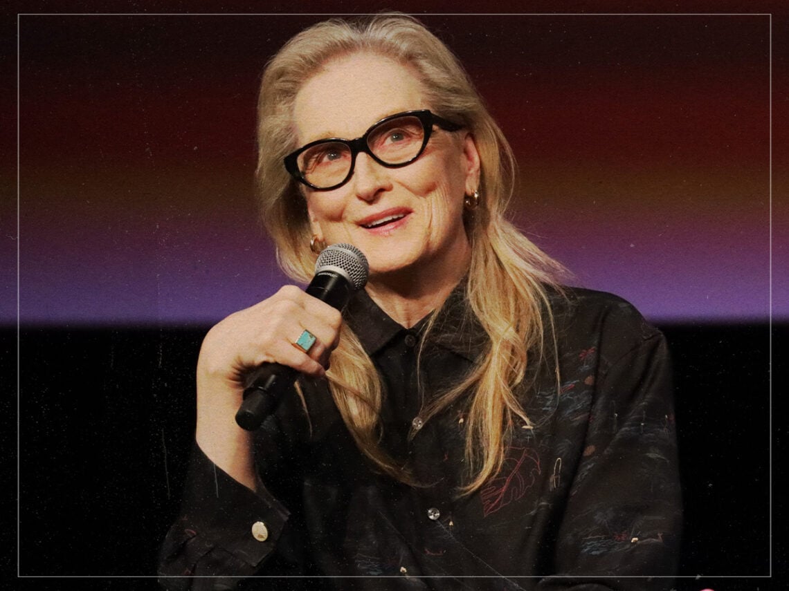 Meryl Streep being interviewed at the 2024 Cannes Film Festival - 15 May 2024