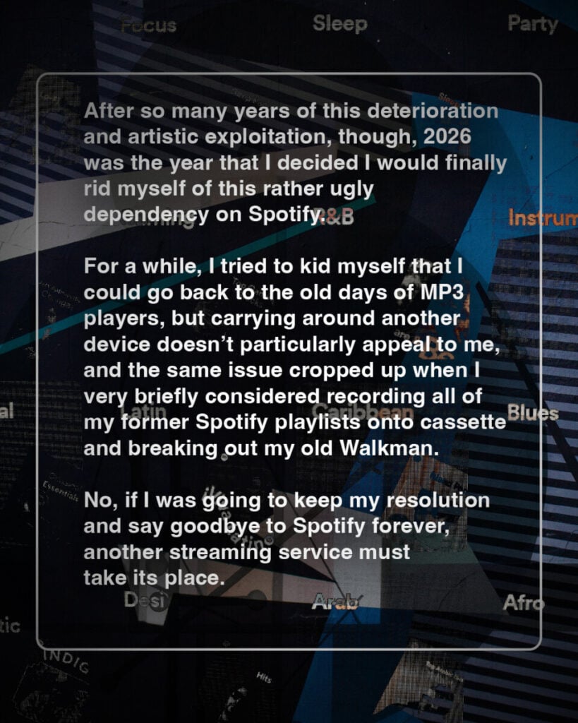 New Year's Resolutions- How and why I am leaving Spotify in 2026