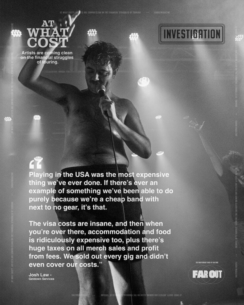 Josh Law of Getdown Services on the financial challenge of touring the USA.